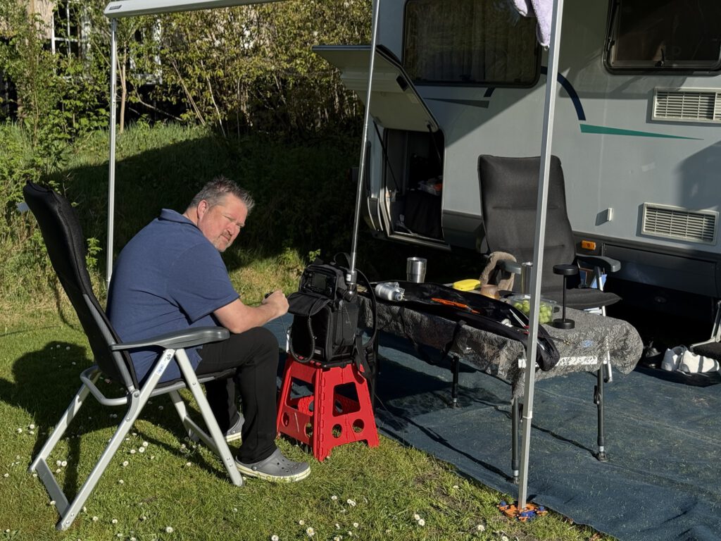 Operating portable outside the mobile home