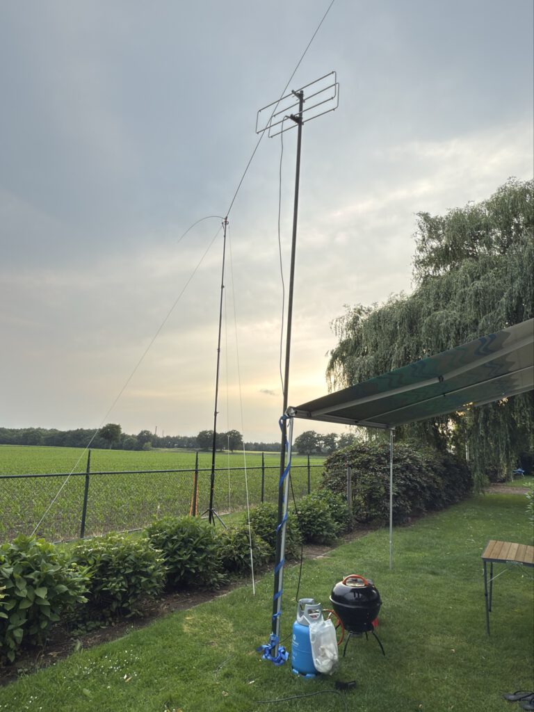 Innov Antennas 2-element quad for 2 metres on the mast