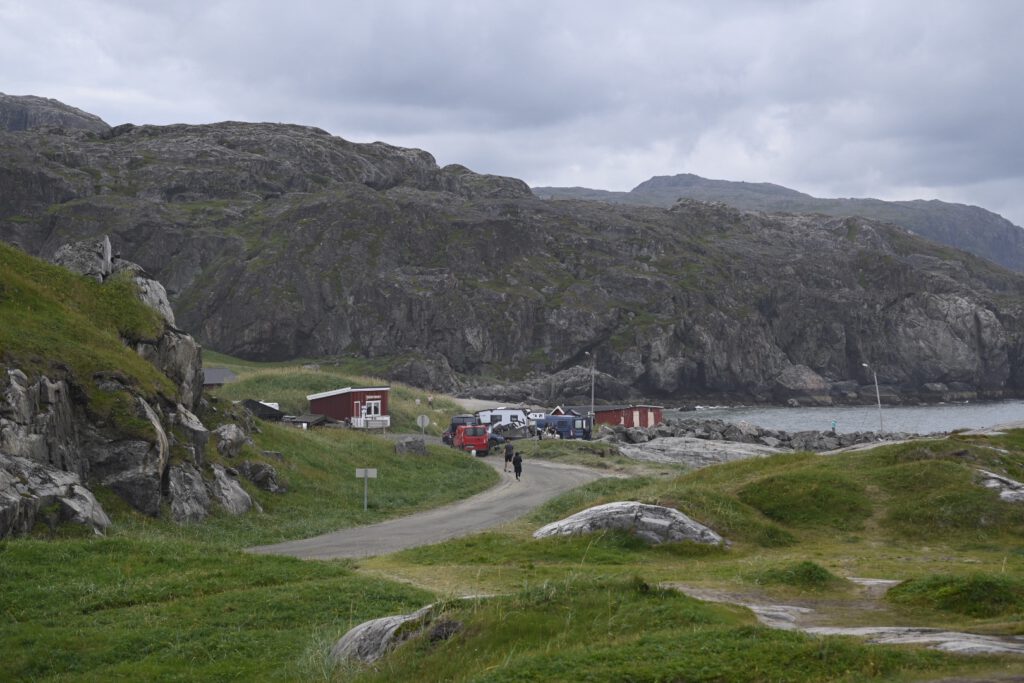 Small harbour of Grense Jakobselv between the rocks