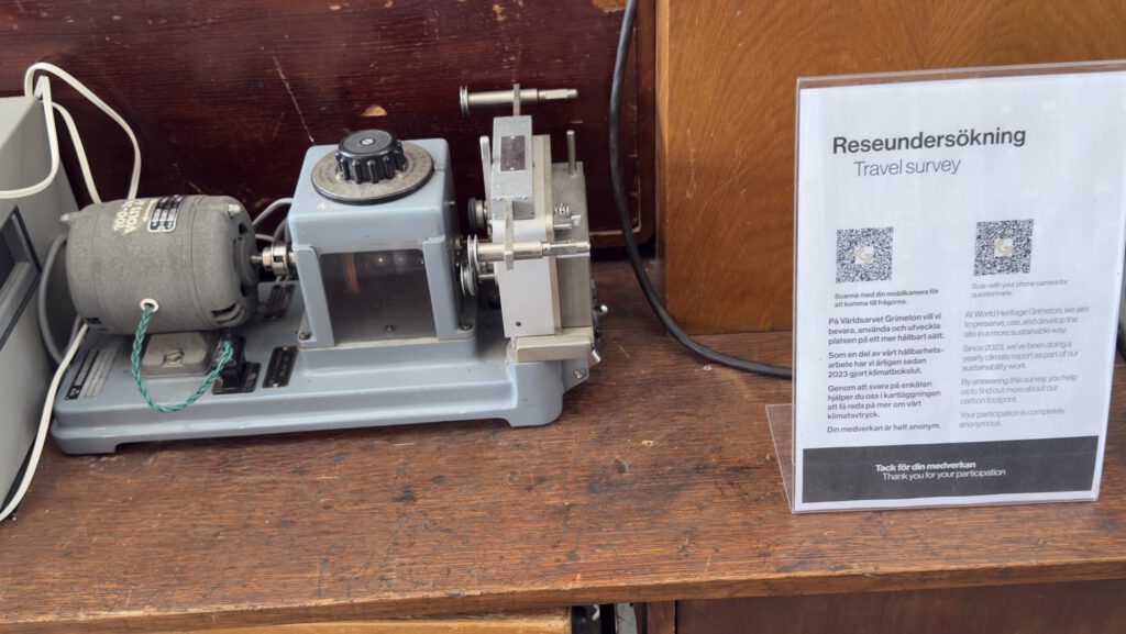 Morse equipment on display at Grimeton