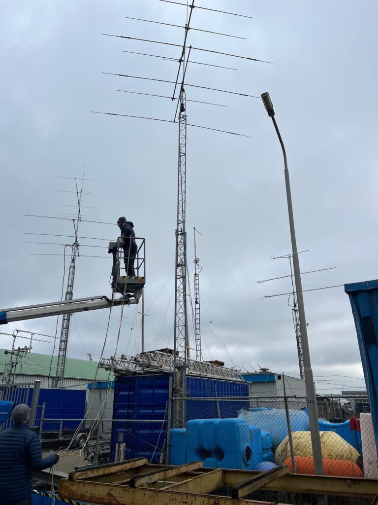Antenna tower with beams at PA6Y